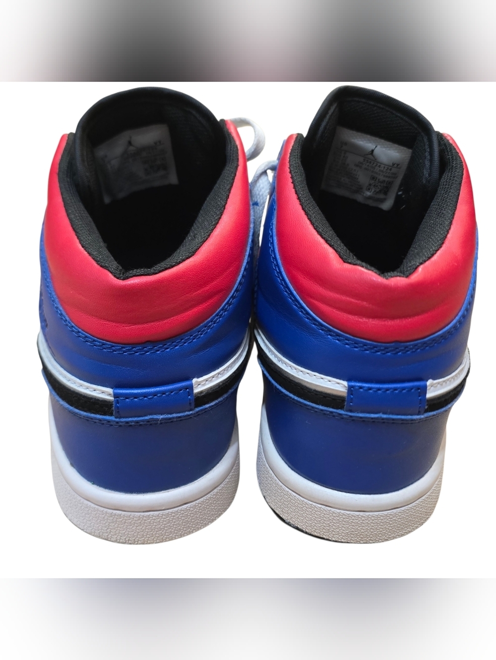 Nike Air Jordan 1 Mid “Top 3” Red Blue Black White Size 8 Mens - Picture 4 of 8